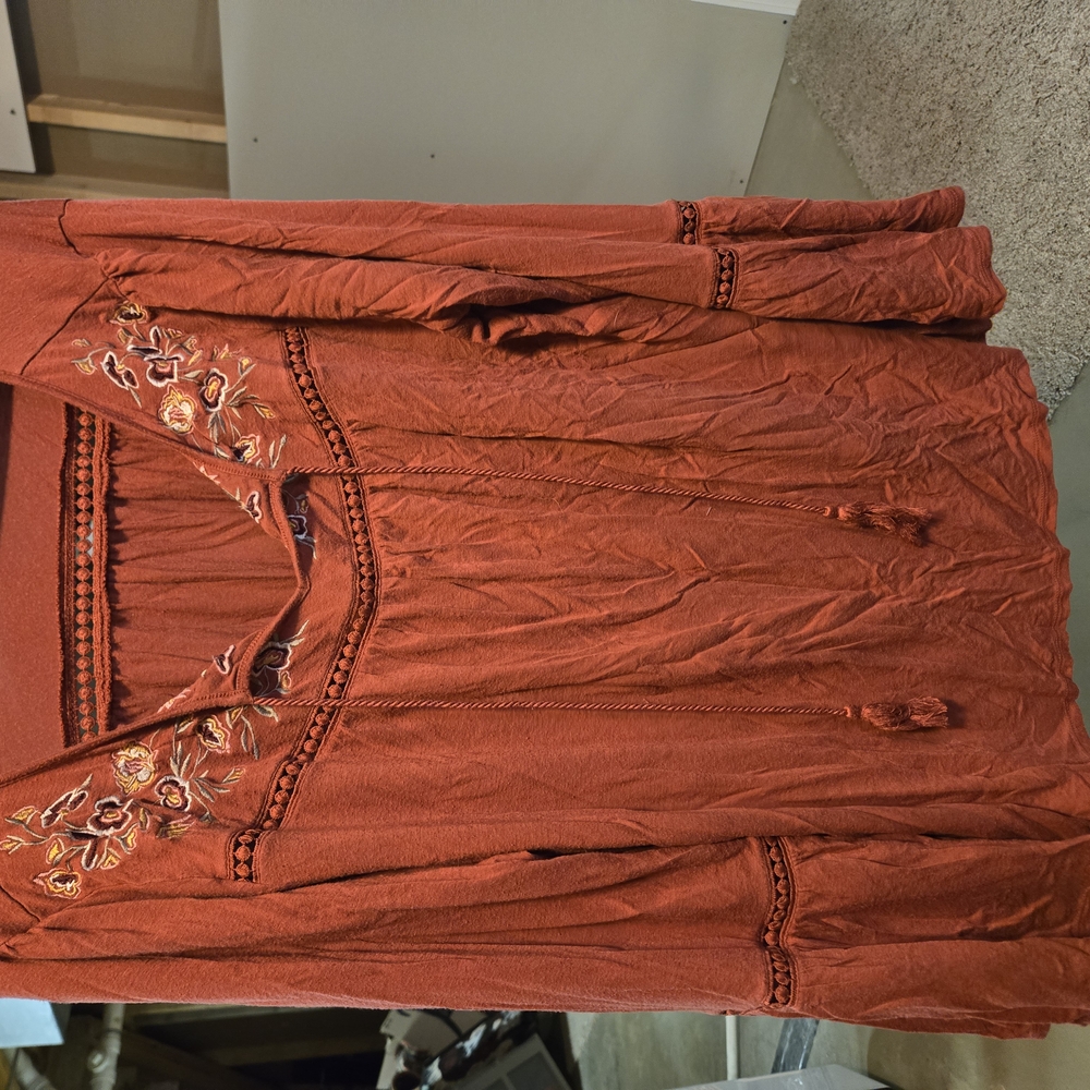 Time and Tru Terracotta Top